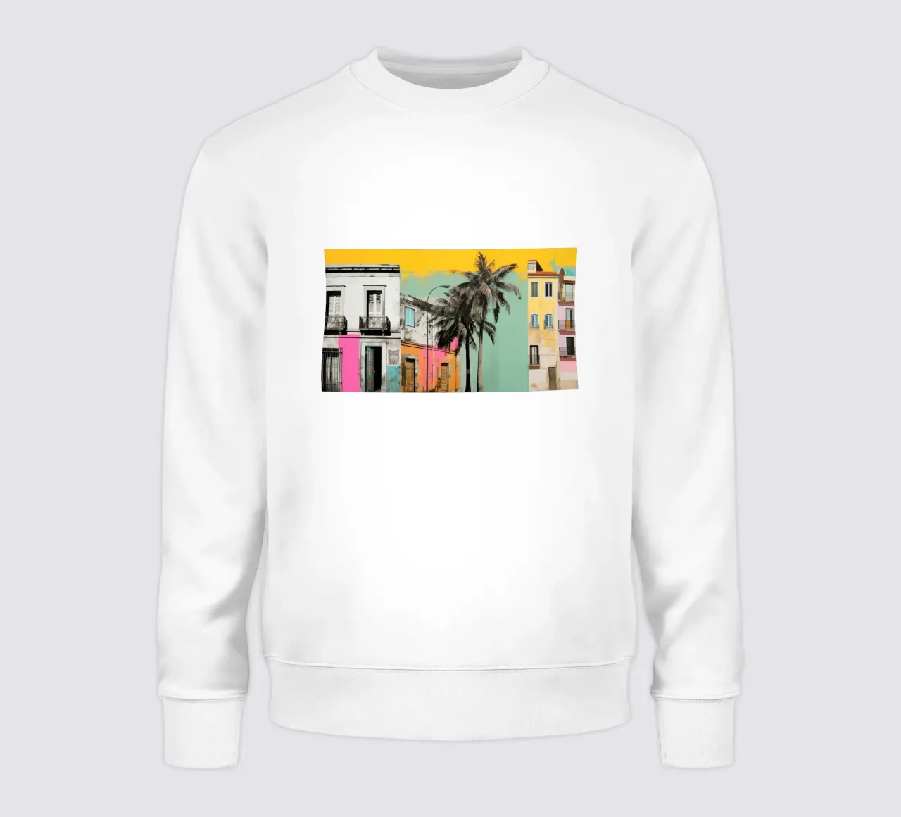 Kleurrijke collage van Lissabon sweatshirt van Carinaprint