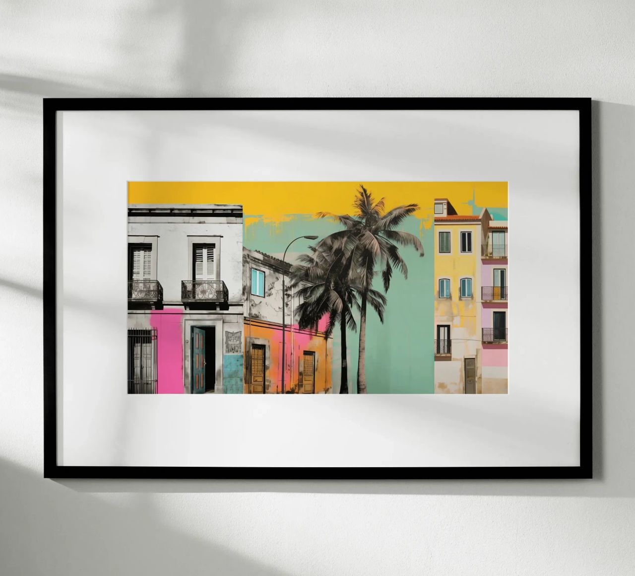 Collage de Lisbonne en couleurs poster de Carinaprint