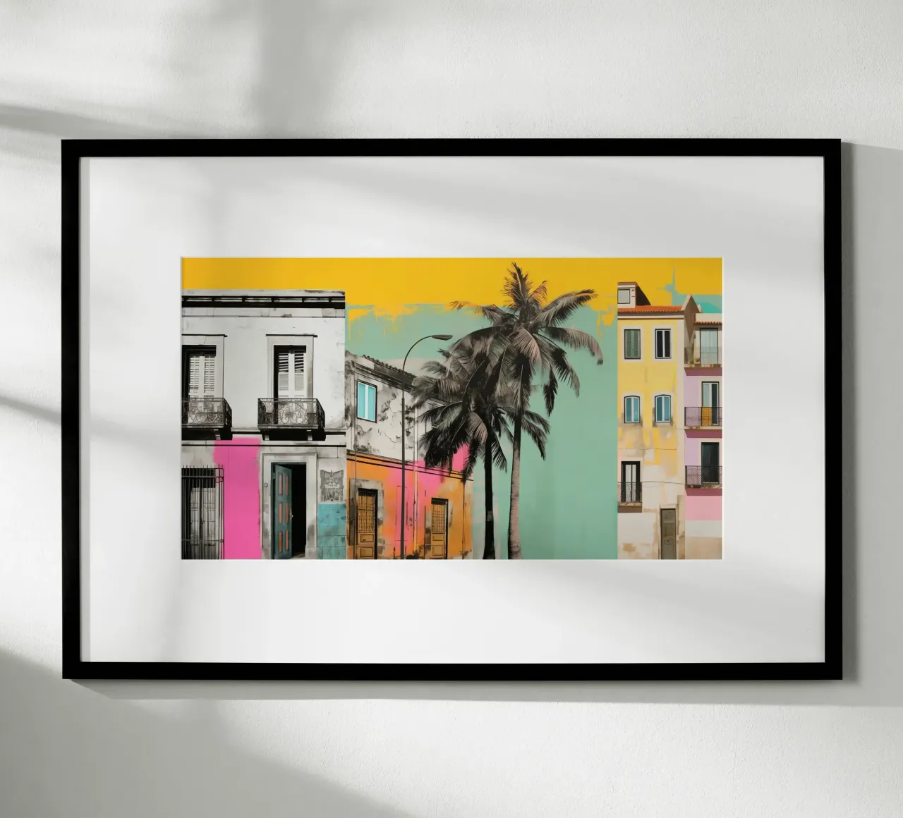 Collage colorato di Lisbona carta hahnemühle da Carinaprint