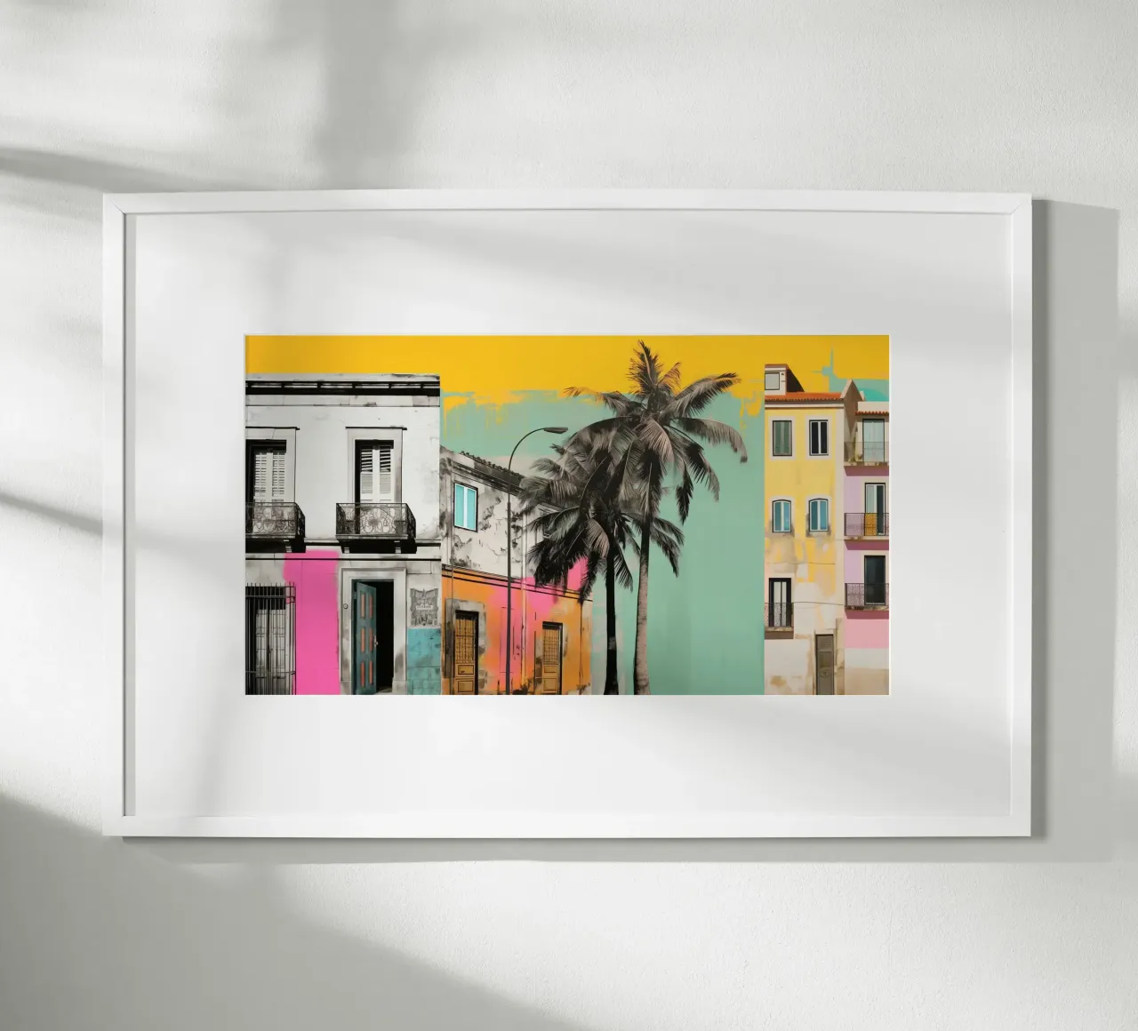 Collage colorato di Lisbona carta hahnemühle da Carinaprint