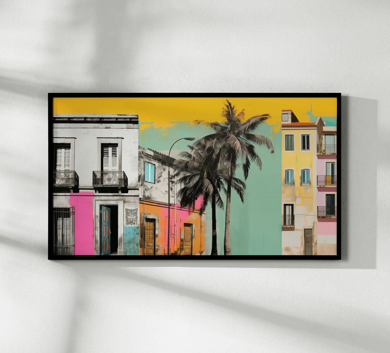 Collage de Lisbonne en couleurs poster de Carinaprint