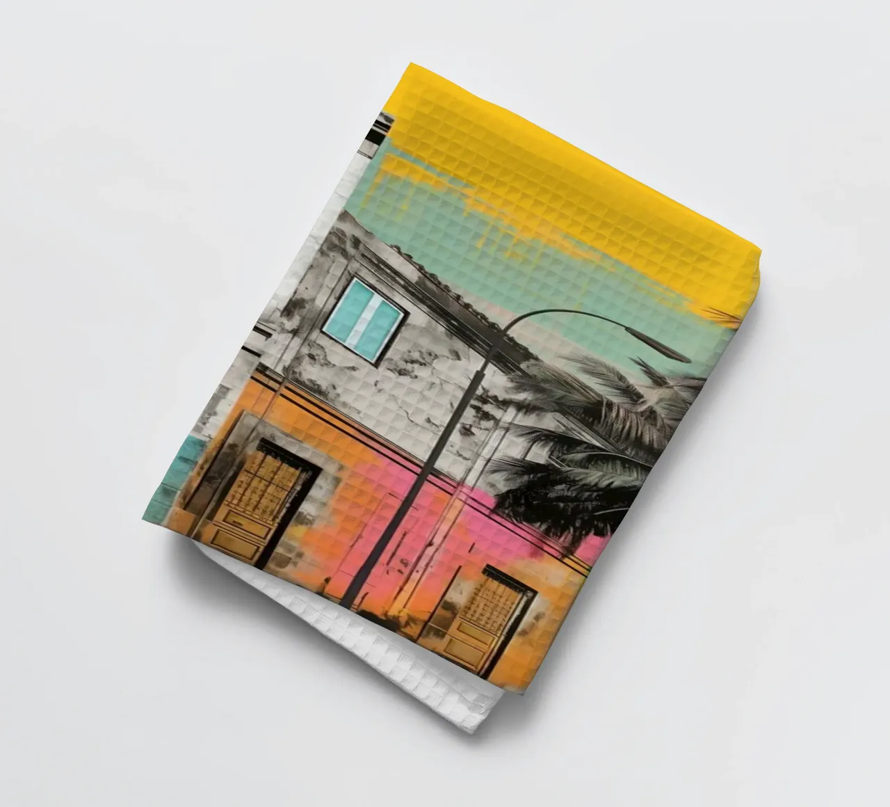 Collage colorato di Lisbona canovaccio da cucina da Carinaprint