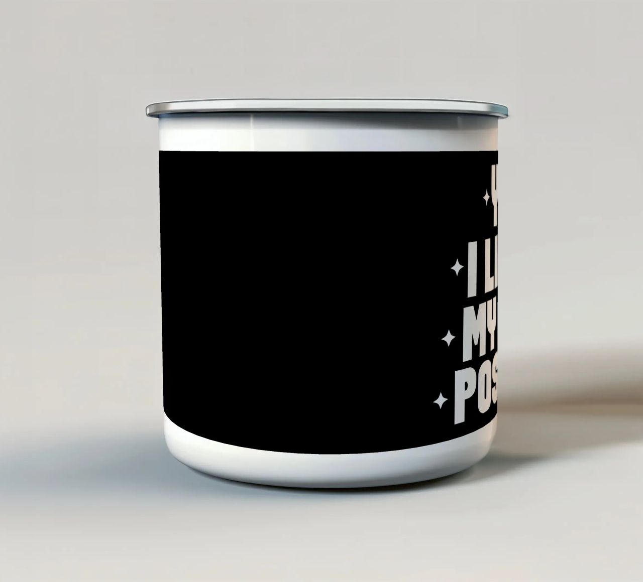 Sì, mi piacciono i miei messaggi tazza in smalto da sillyindustries