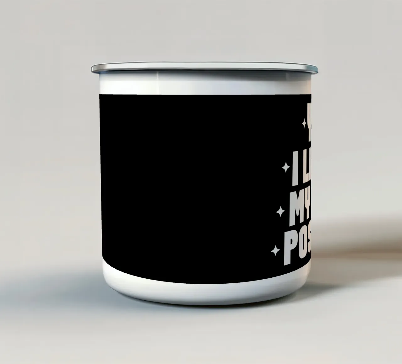 Ja, ich mag meine eigenen Beiträge Emaille Tasse von sillyindustries