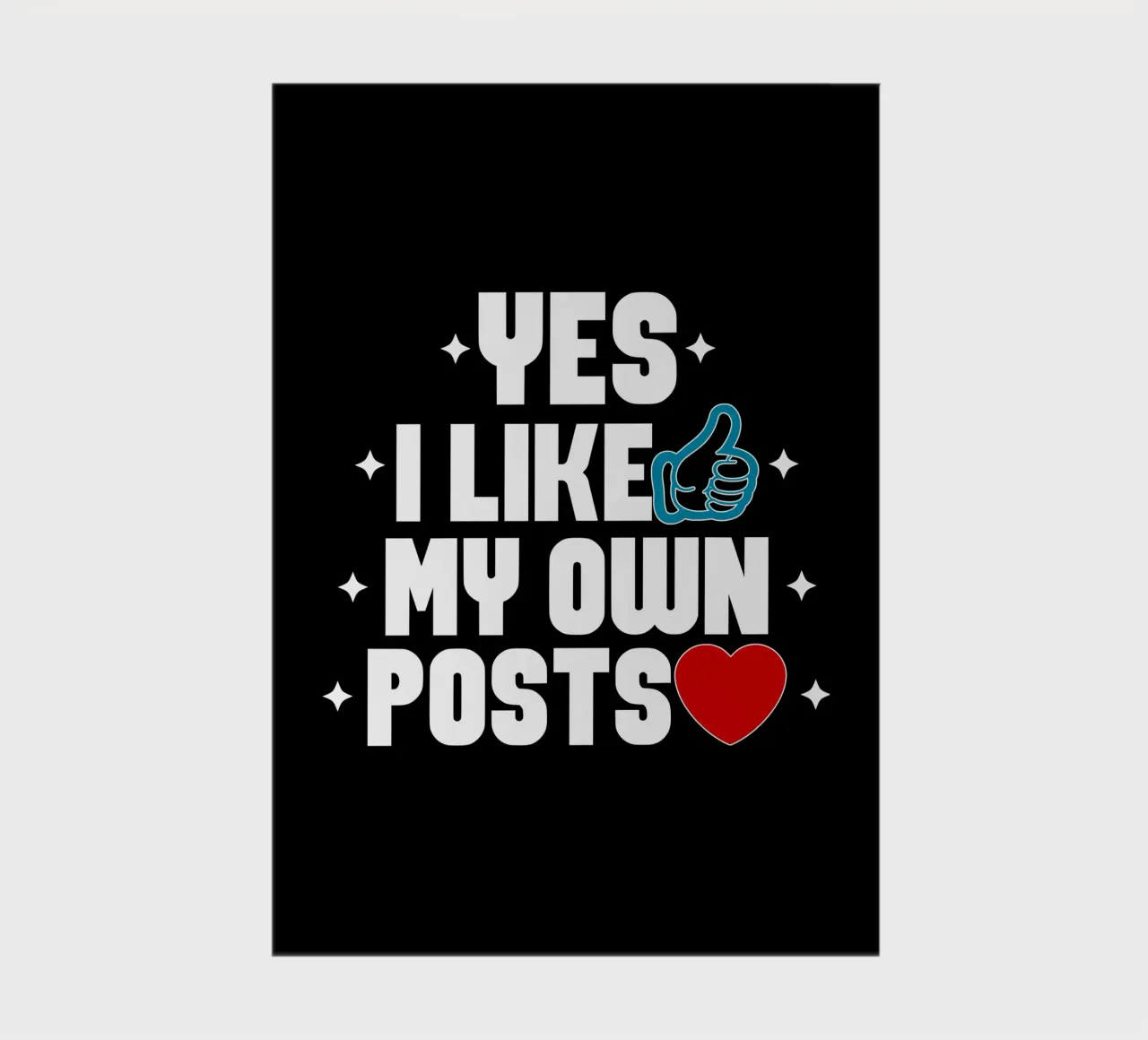 Yes I Like My Own Posts notebook by sillyindustries