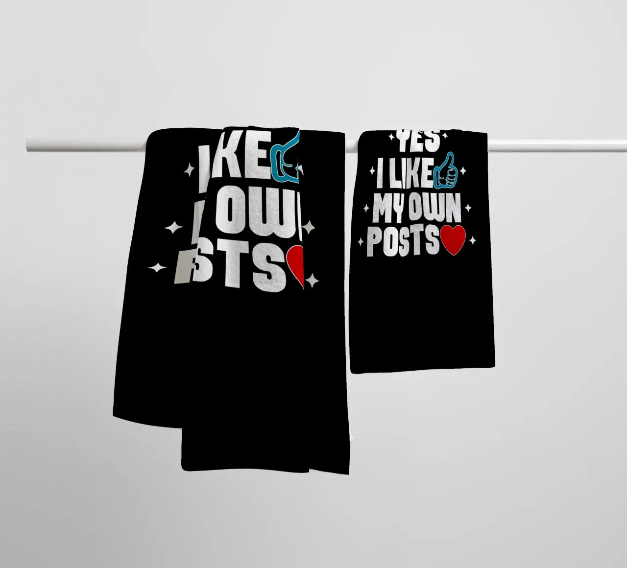 Yes I Like My Own Posts towel by sillyindustries
