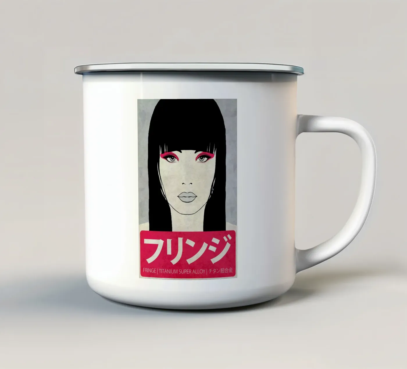 Fringe enamel mug by Kuba Gornowicz