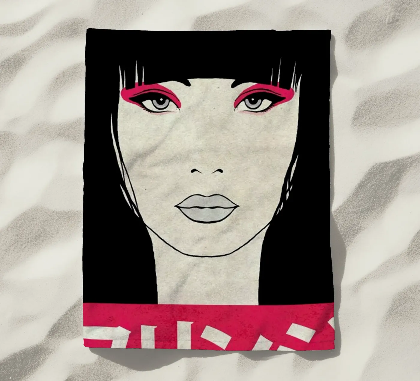 Fringe beach towel by Kuba Gornowicz