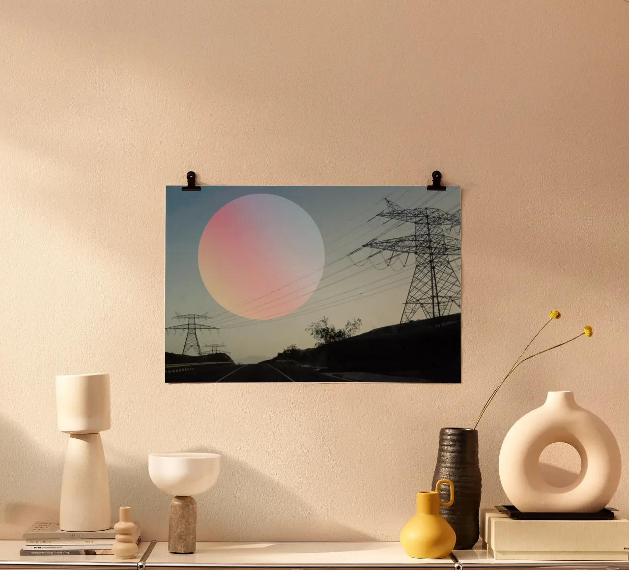 Tseri poster avec cadre en aluminium de Nicolas Messaritis