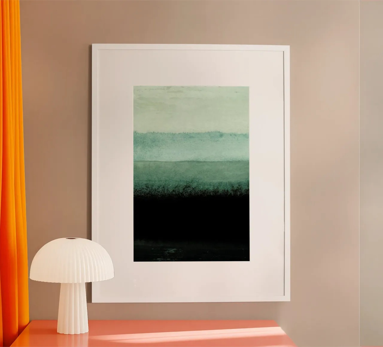 Shades of Green poster con telaio in plastica da IRIS LEHNHARDT FINE ART