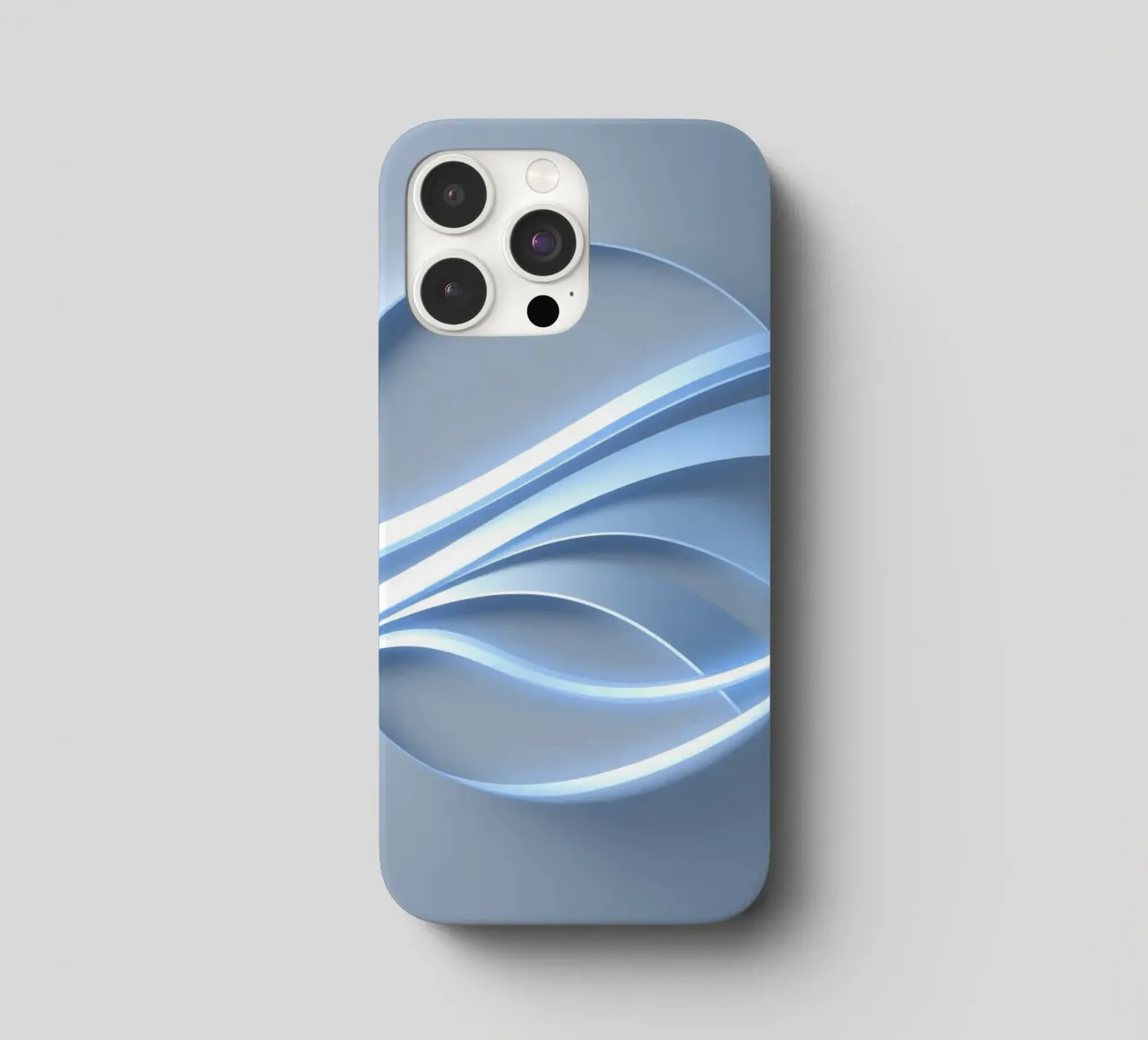 Disegno circolare astratto blu con linee fluide cover iphone da DesignDoodle