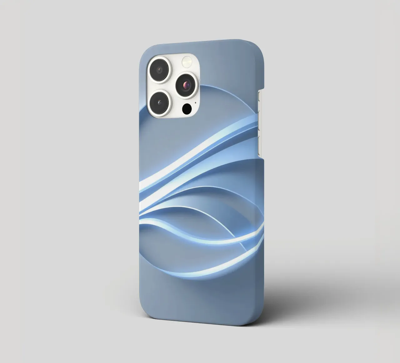 Disegno circolare astratto blu con linee fluide cover iphone da DesignDoodle