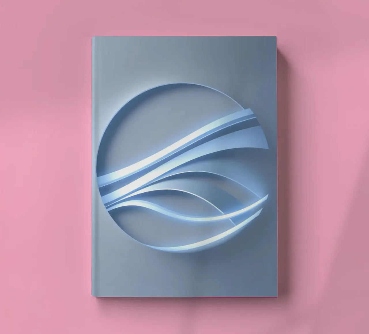 Abstract blue circular design featuring flowing lines notebook by DesignDoodle