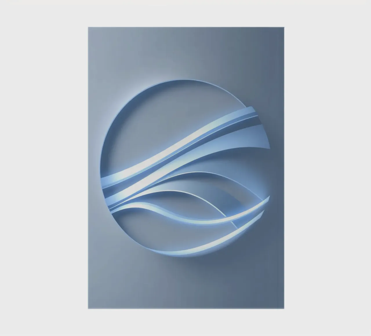 Abstract blue circular design featuring flowing lines notebook by DesignDoodle