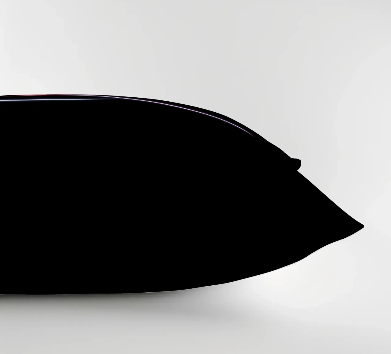 Scie luminose astratte in rosso, bianco e blu su nero cuscino da DesignDoodle