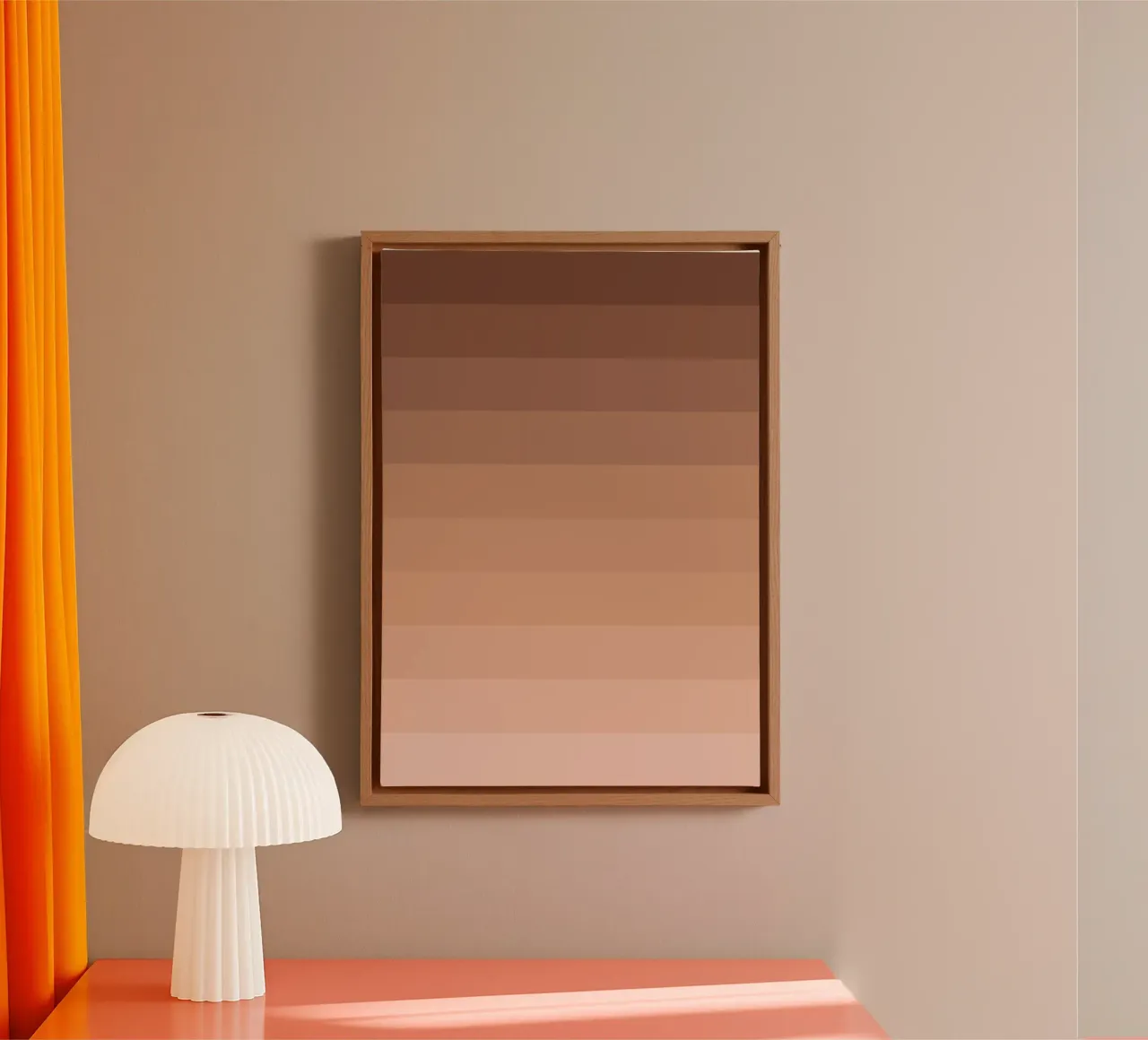 Bruine tinten verloop canvas van Paigaam Studio