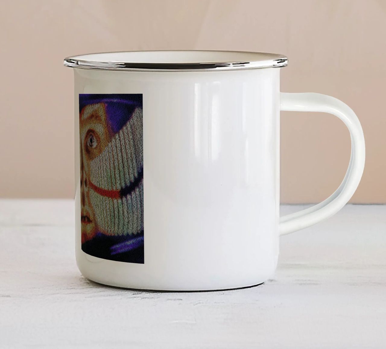 Dave II tazza in smalto da Robotic Ewe
