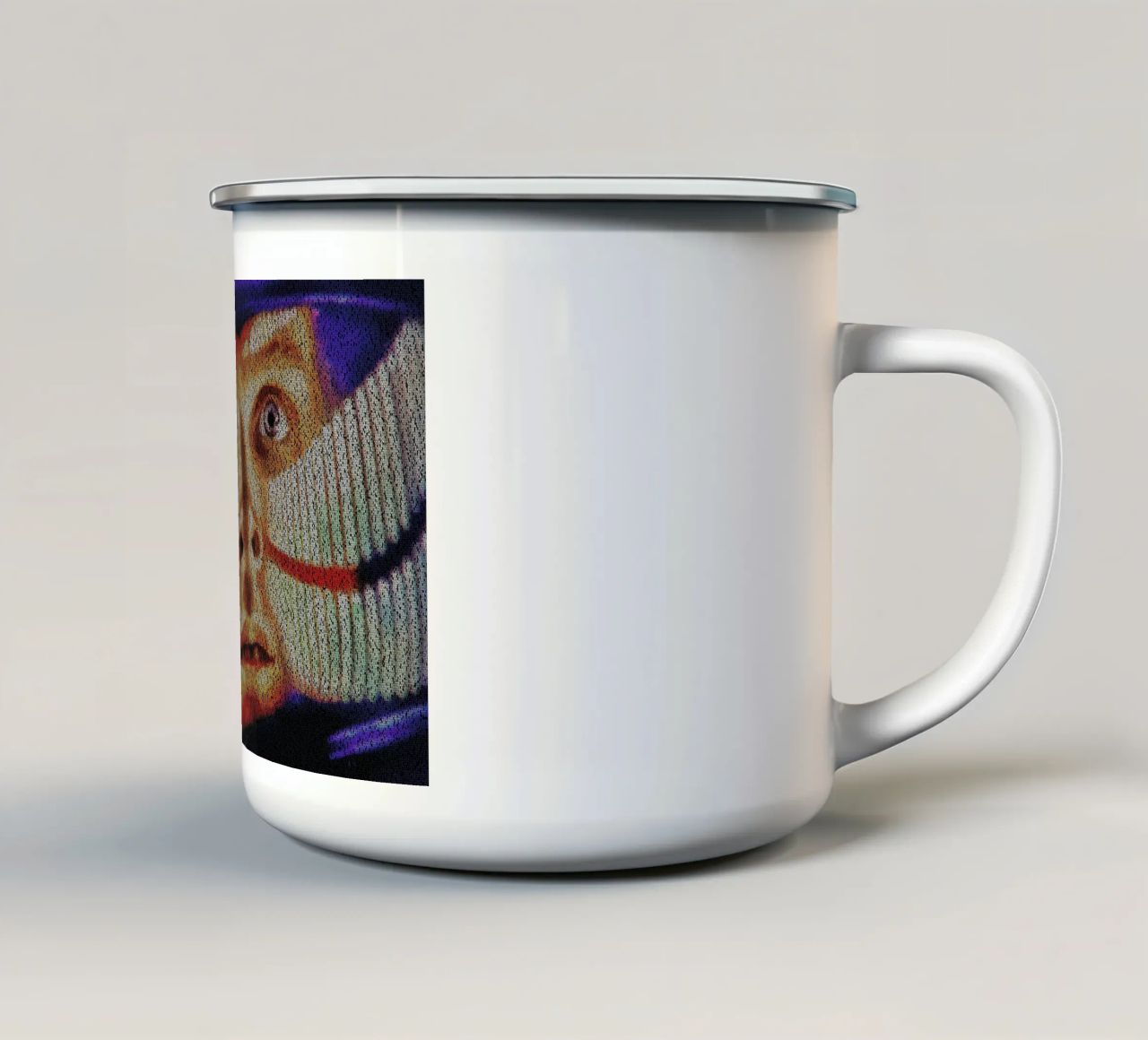 Dave II tazza in smalto da Robotic Ewe