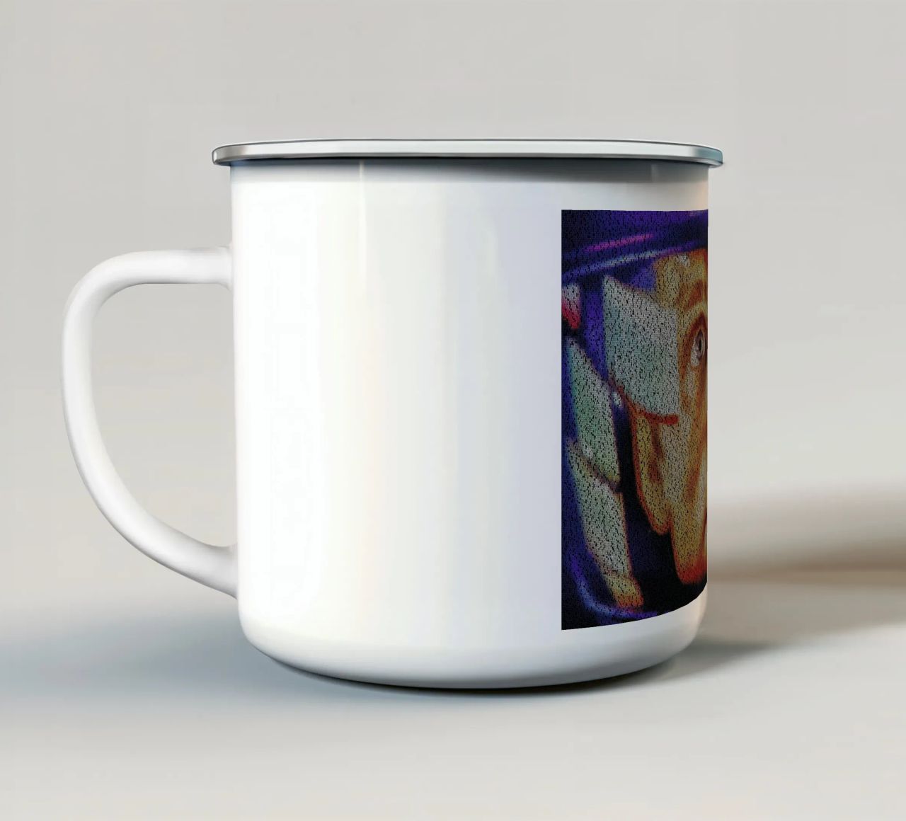 Dave II tazza in smalto da Robotic Ewe