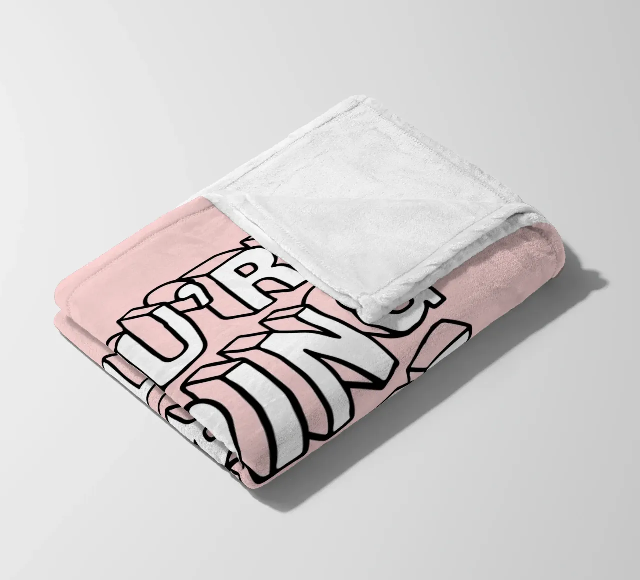 You're Doing Great Bitch - Design tipografico sassoso in rosa coperta in pile da THE MOTIVATED TYPE