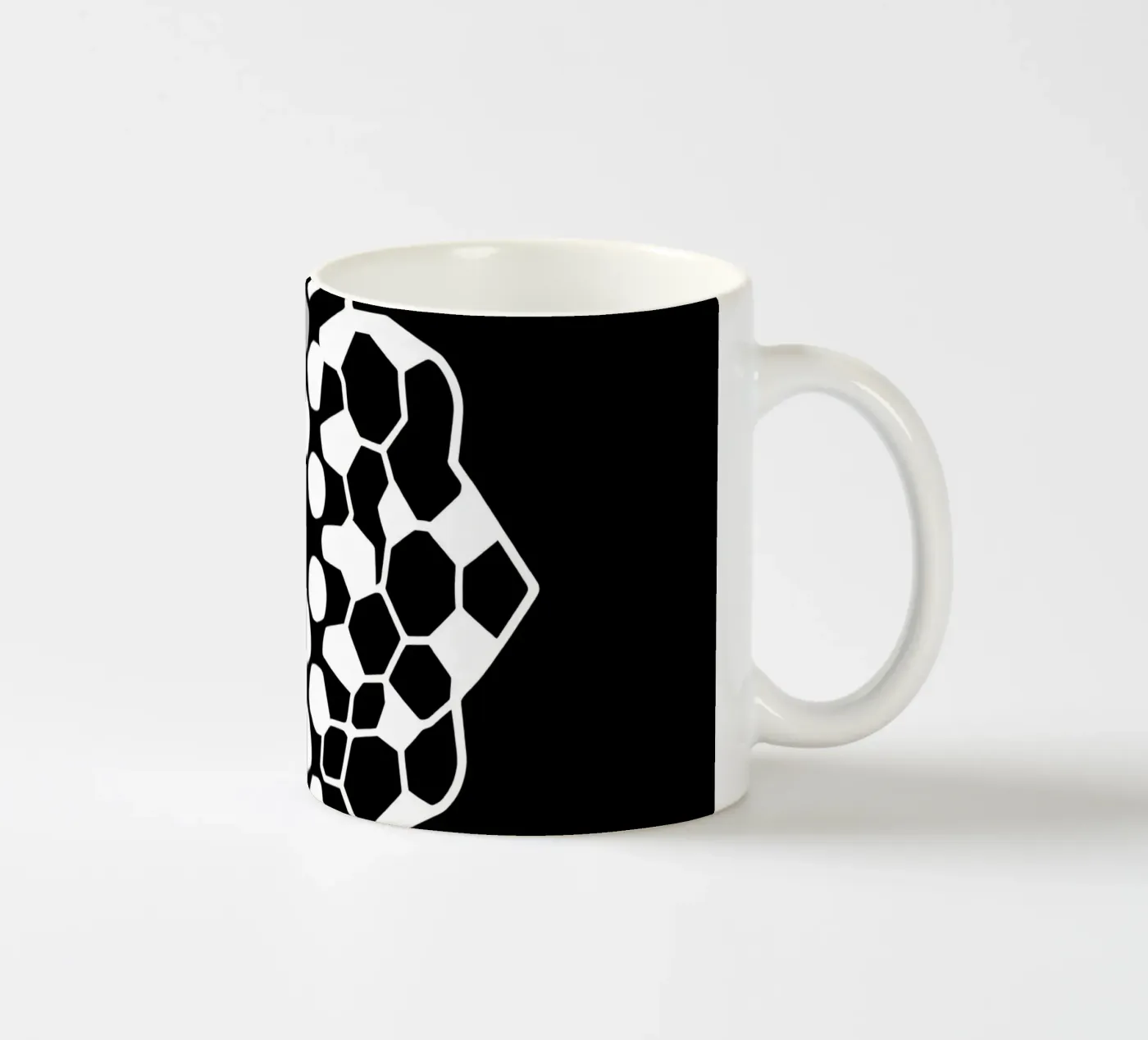 Abstract geometric modern design featuring complex pattern ceramic mug by DesignDoodle