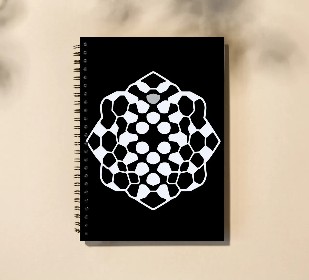 Abstract geometric modern design featuring complex pattern spiral notebook by DesignDoodle