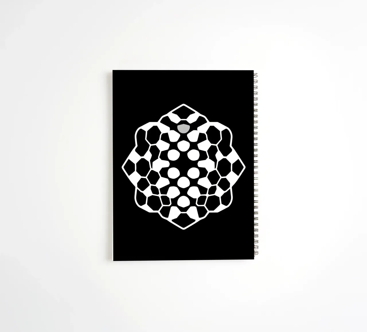 Abstract geometric modern design featuring complex pattern spiral notebook by DesignDoodle
