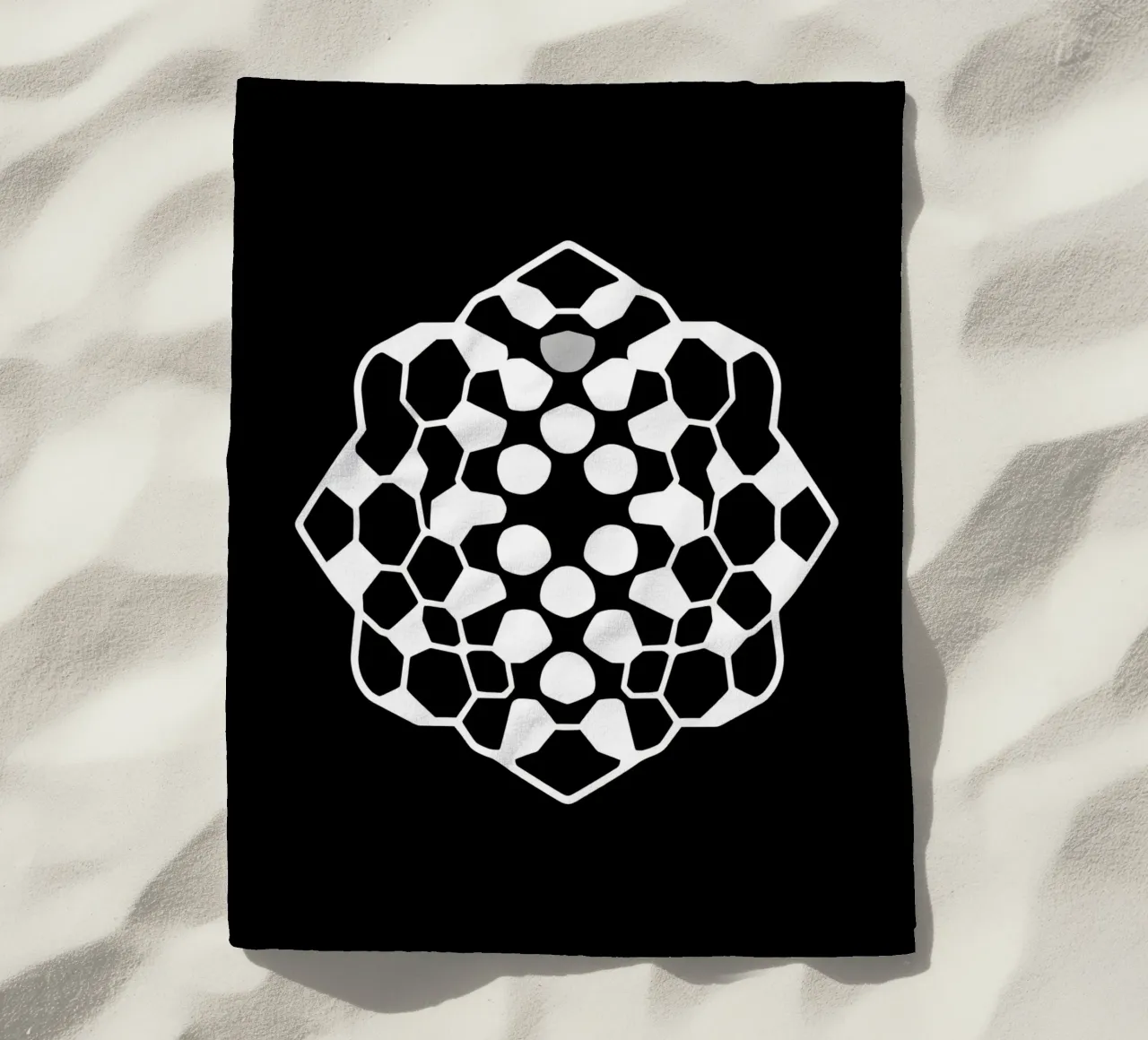 Abstract geometric modern design featuring complex pattern beach towel by DesignDoodle