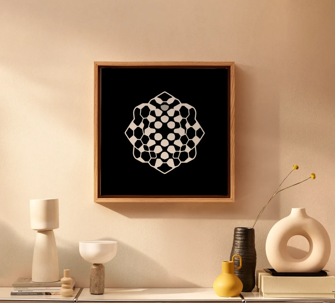 Abstract geometric modern design featuring complex pattern canvas by DesignDoodle