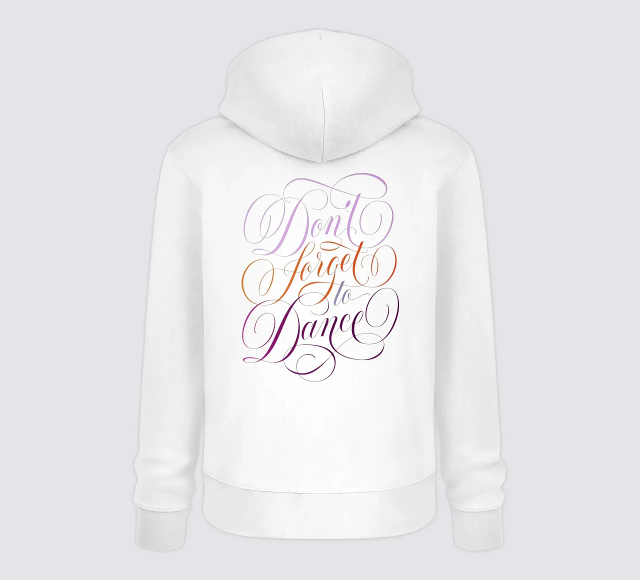 Non dimenticare di ballare. Calligrafia. Citazione. felpa con cappuccio da CalliLetters