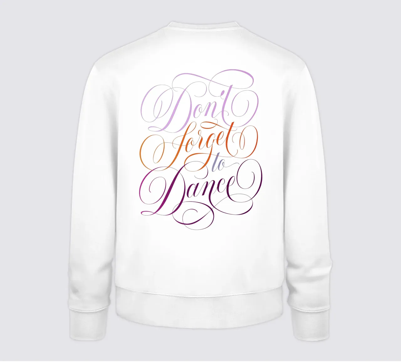 Non dimenticare di ballare. Calligrafia. Citazione. felpa da CalliLetters