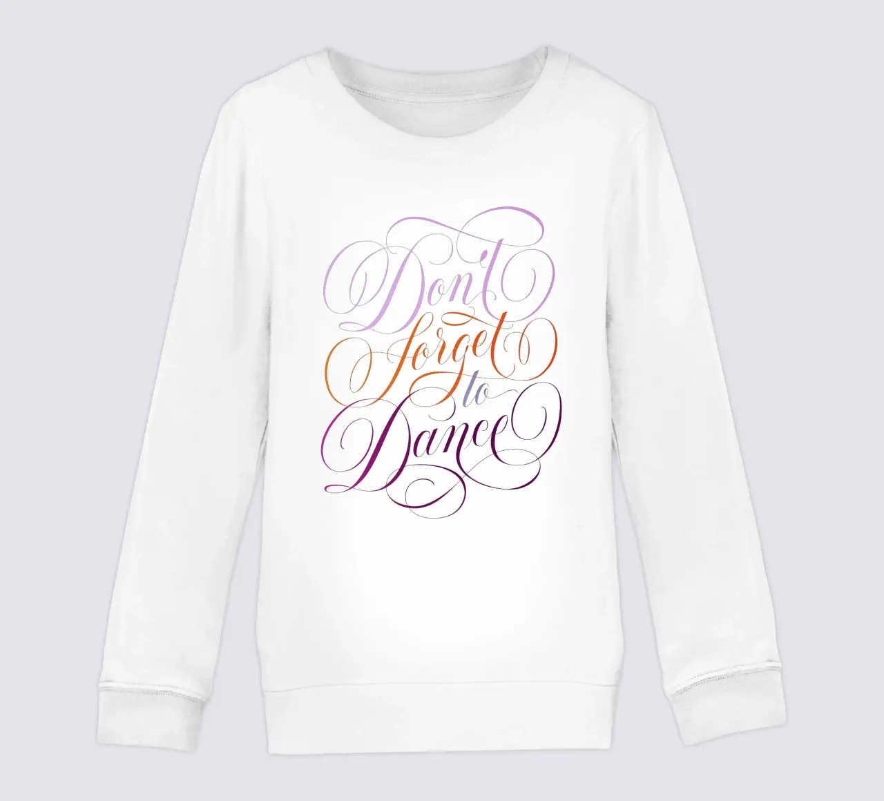 Non dimenticare di ballare. Calligrafia. Citazione. felpa bambino da CalliLetters