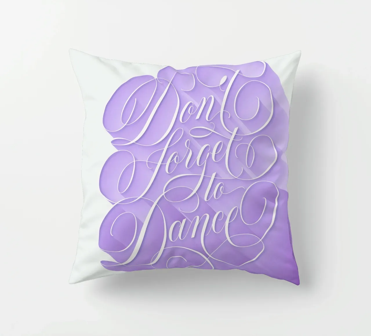 Non dimenticare di ballare. Calligrafia. Citazione. cuscino da CalliLetters