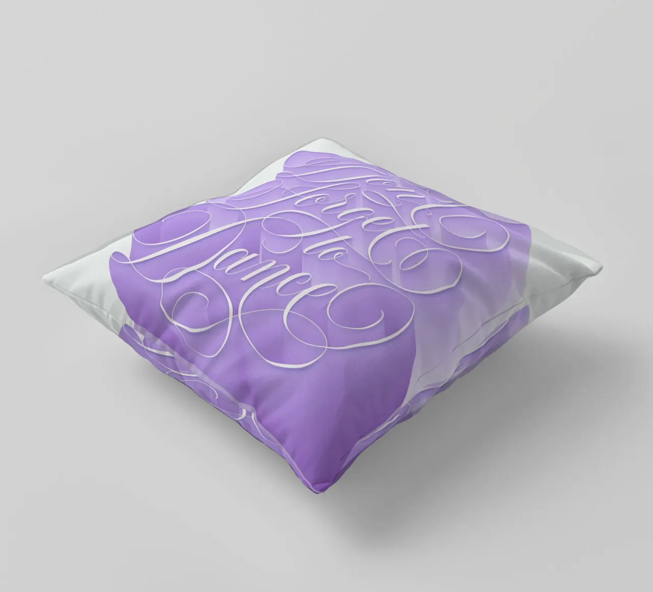 Non dimenticare di ballare. Calligrafia. Citazione. cuscino da CalliLetters