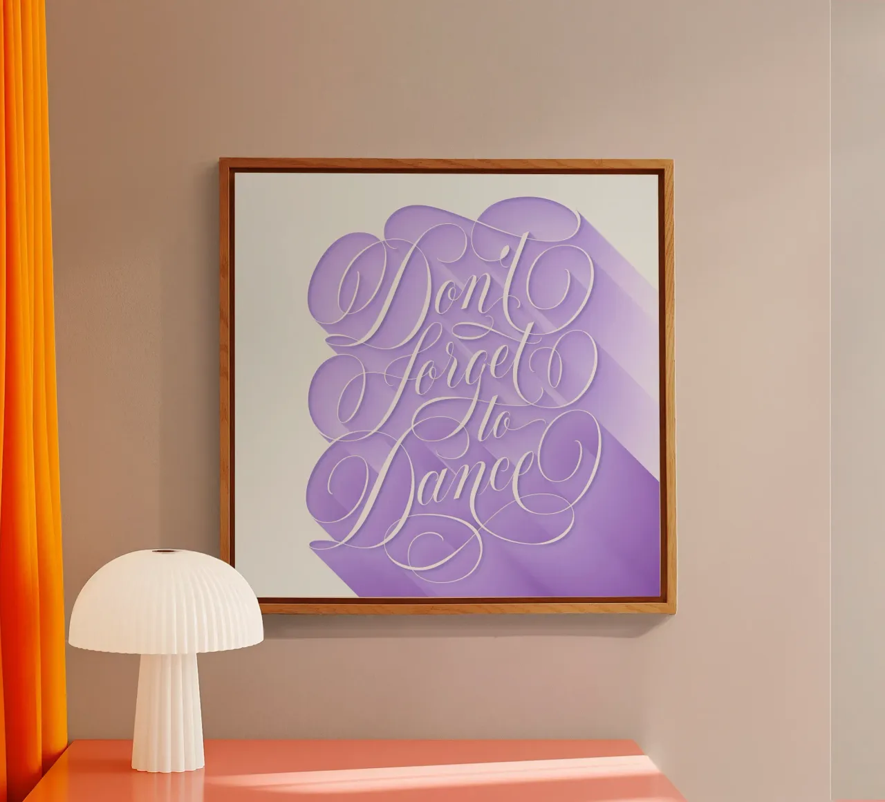 Vergessen Sie nicht zu tanzen. Kalligraphie. Zitat. Acryl-Glas von CalliLetters