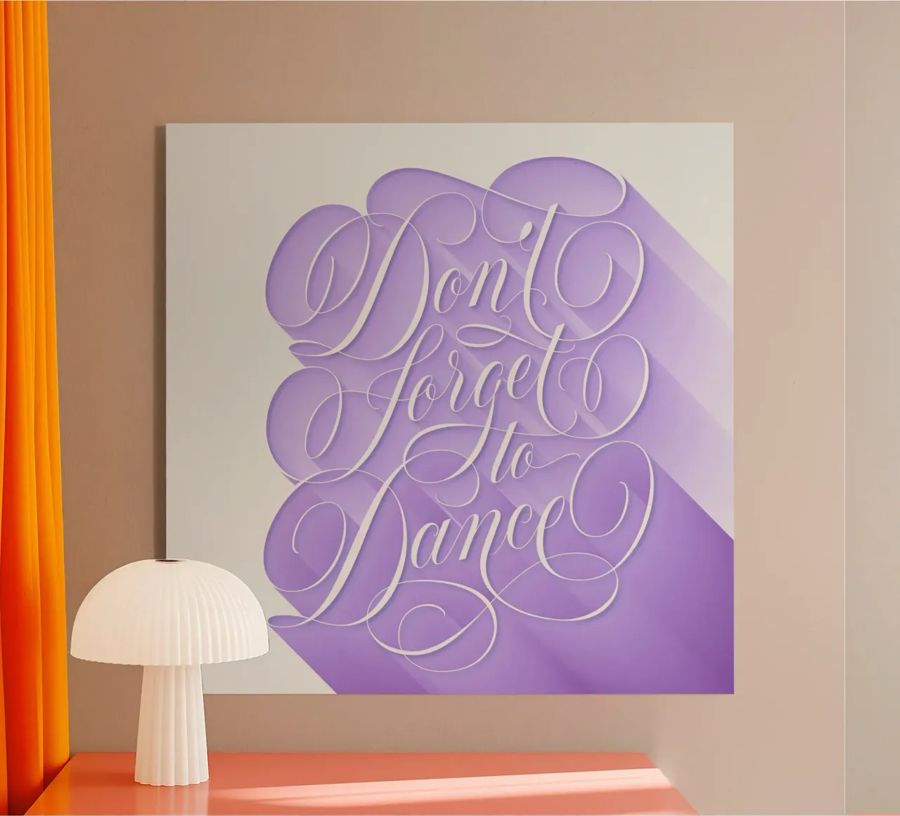 Vergessen Sie nicht zu tanzen. Kalligraphie. Zitat. Acryl-Glas von CalliLetters