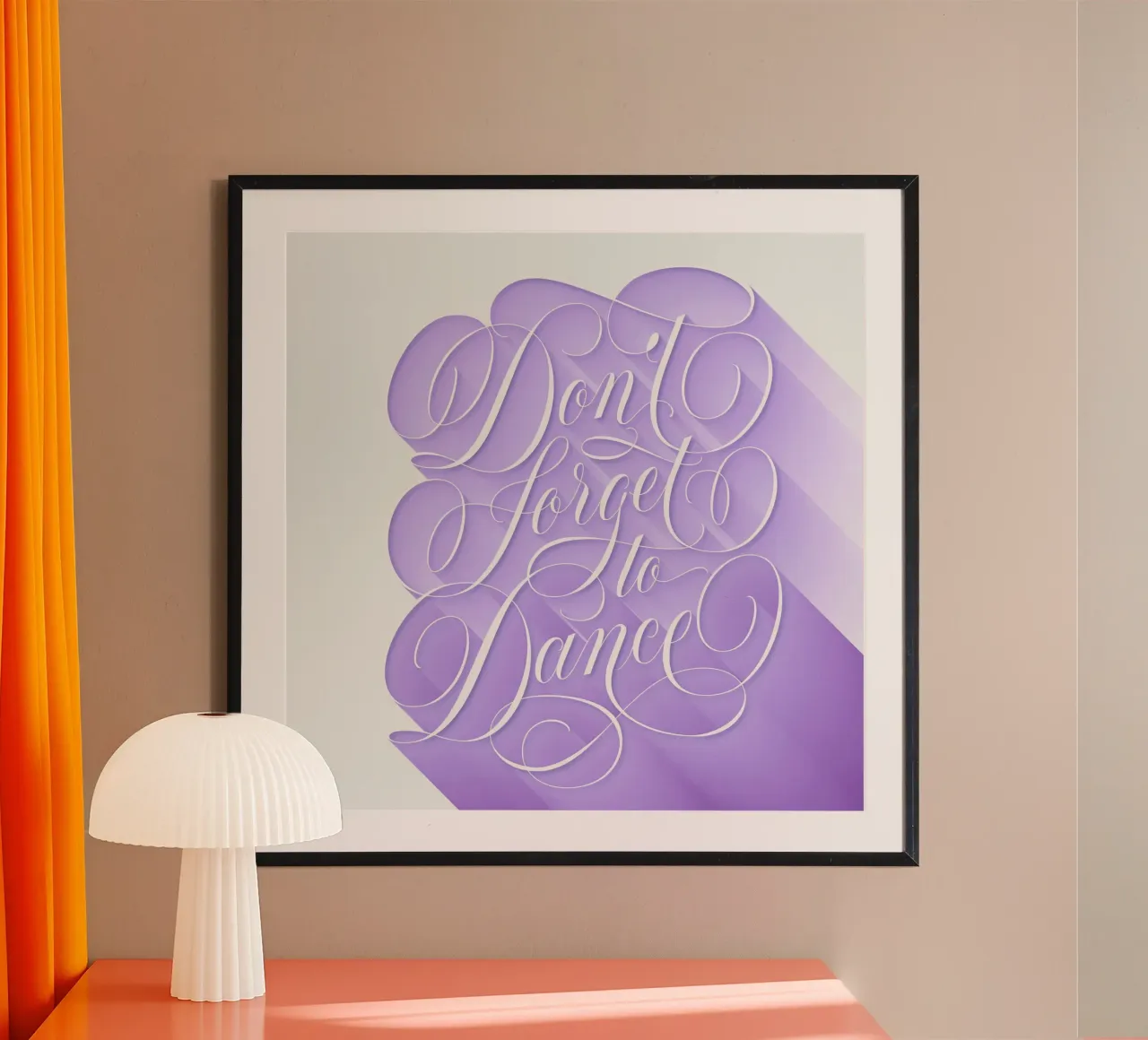 Non dimenticare di ballare. Calligrafia. Citazione. poster da CalliLetters