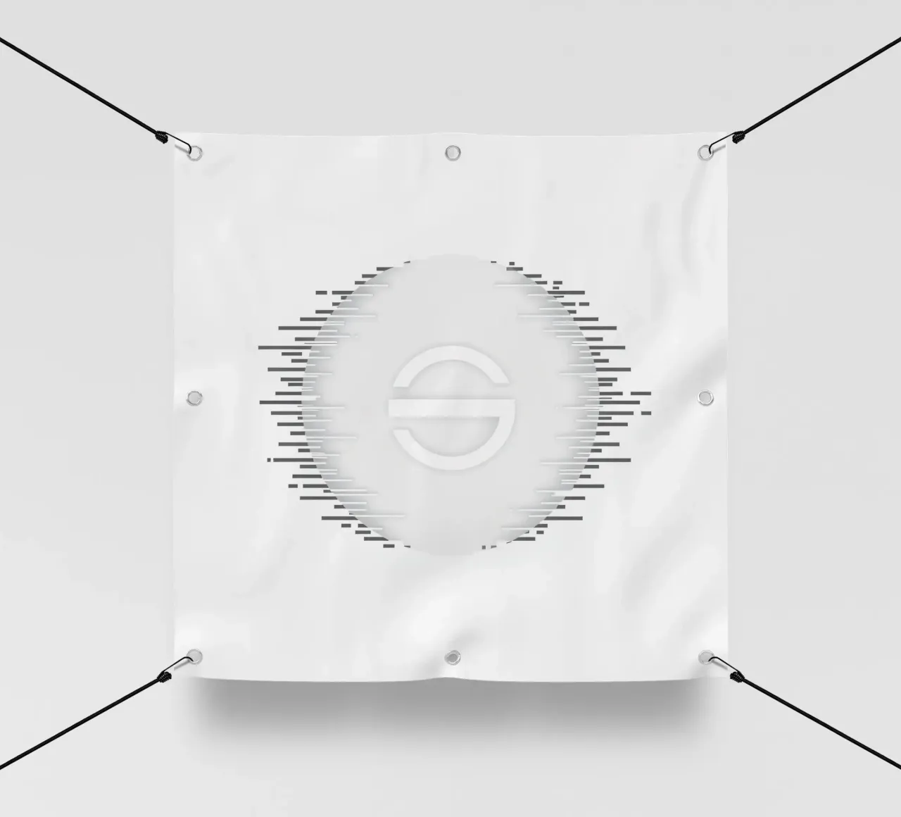 Grafica astratta con forma circolare telo in pvc da DesignDoodle