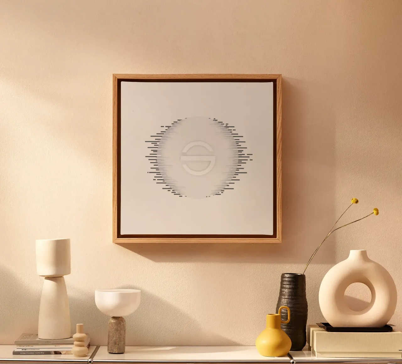 Diseño gráfico abstracto con forma circular lienzo de DesignDoodle