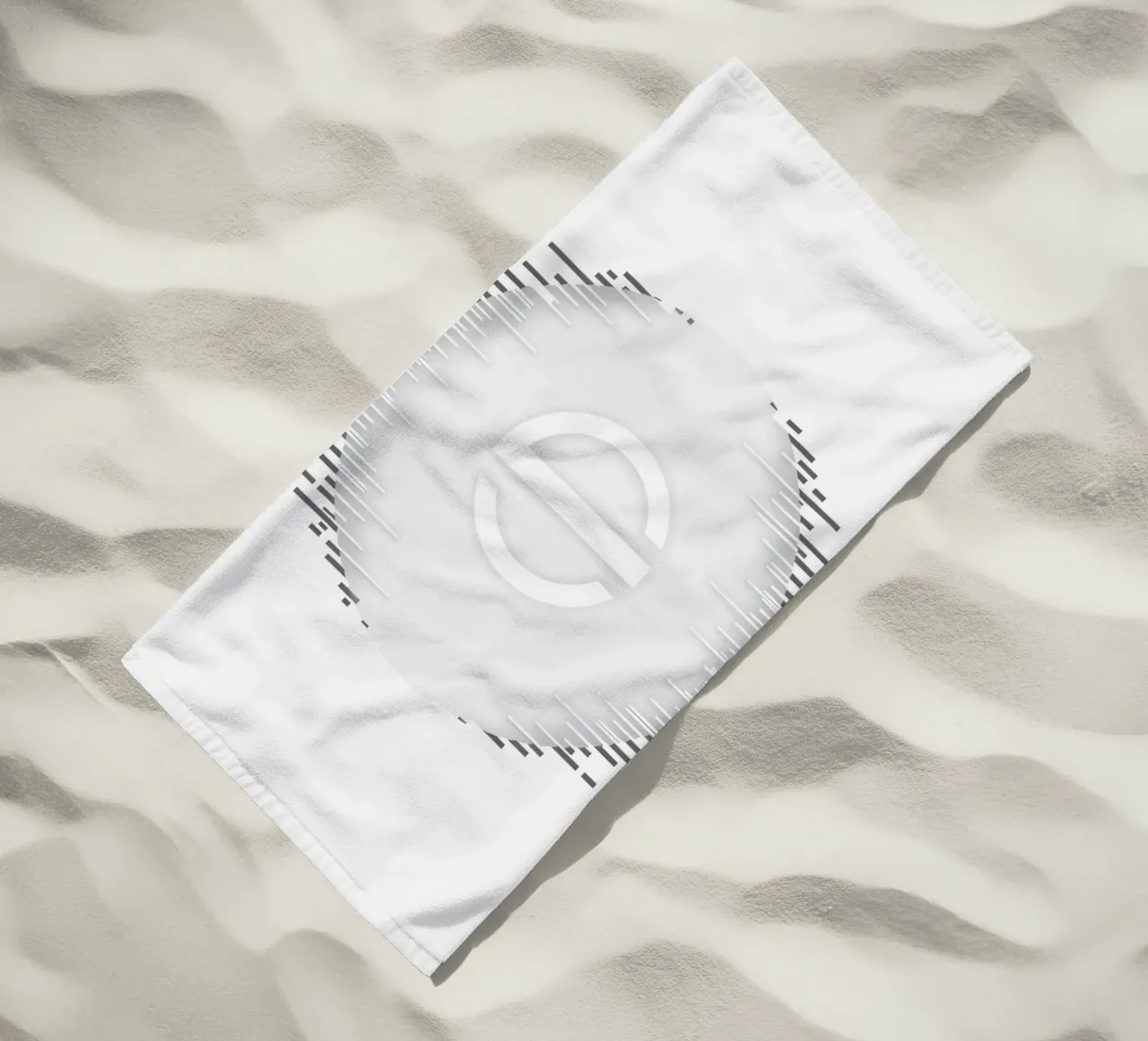 Grafica astratta con forma circolare telo mare da DesignDoodle