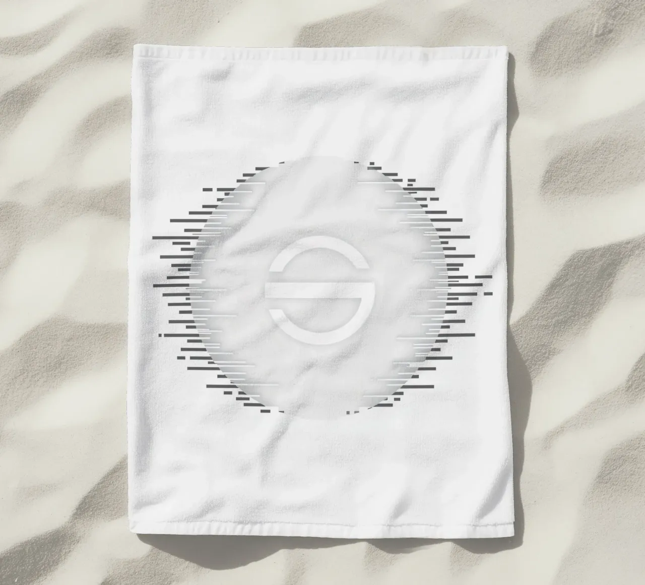Grafica astratta con forma circolare telo mare da DesignDoodle