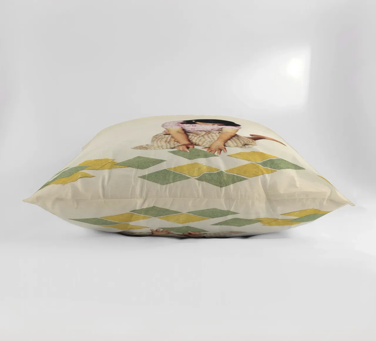 Work in Progress decorative cushion by Cassia Beck Collage