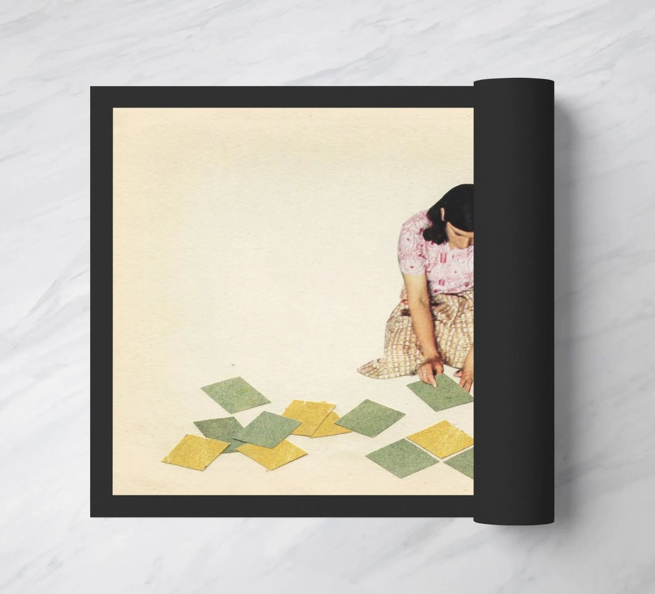 Work in Progress doormat by Cassia Beck Collage