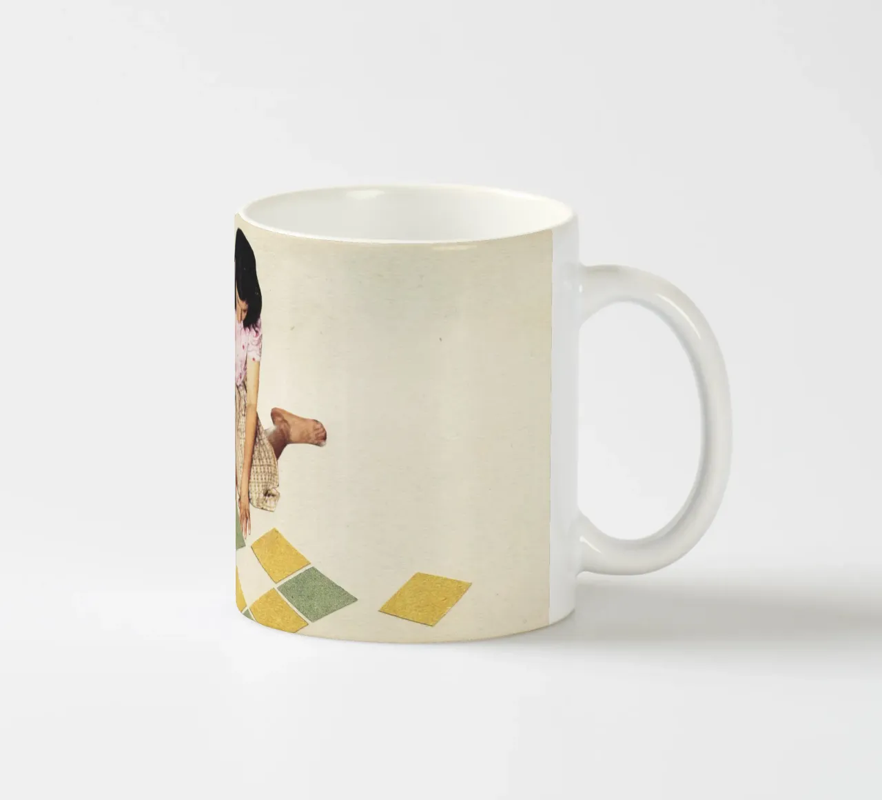 Work in Progress ceramic mug by Cassia Beck Collage