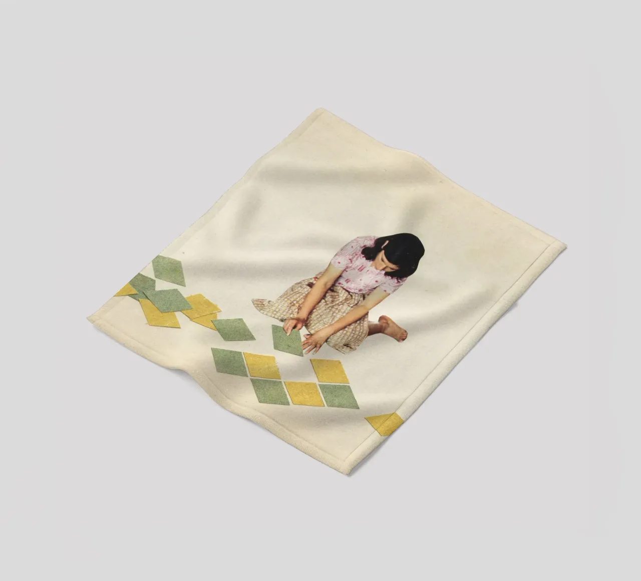 Work in Progress Fleecedecke von Cassia Beck Collage