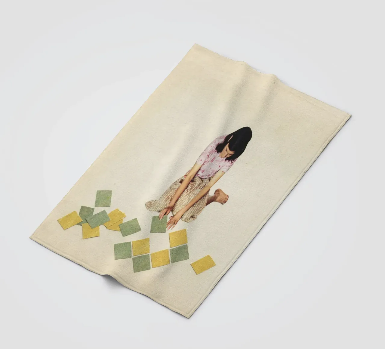 Work in Progress Fleecedecke von Cassia Beck Collage