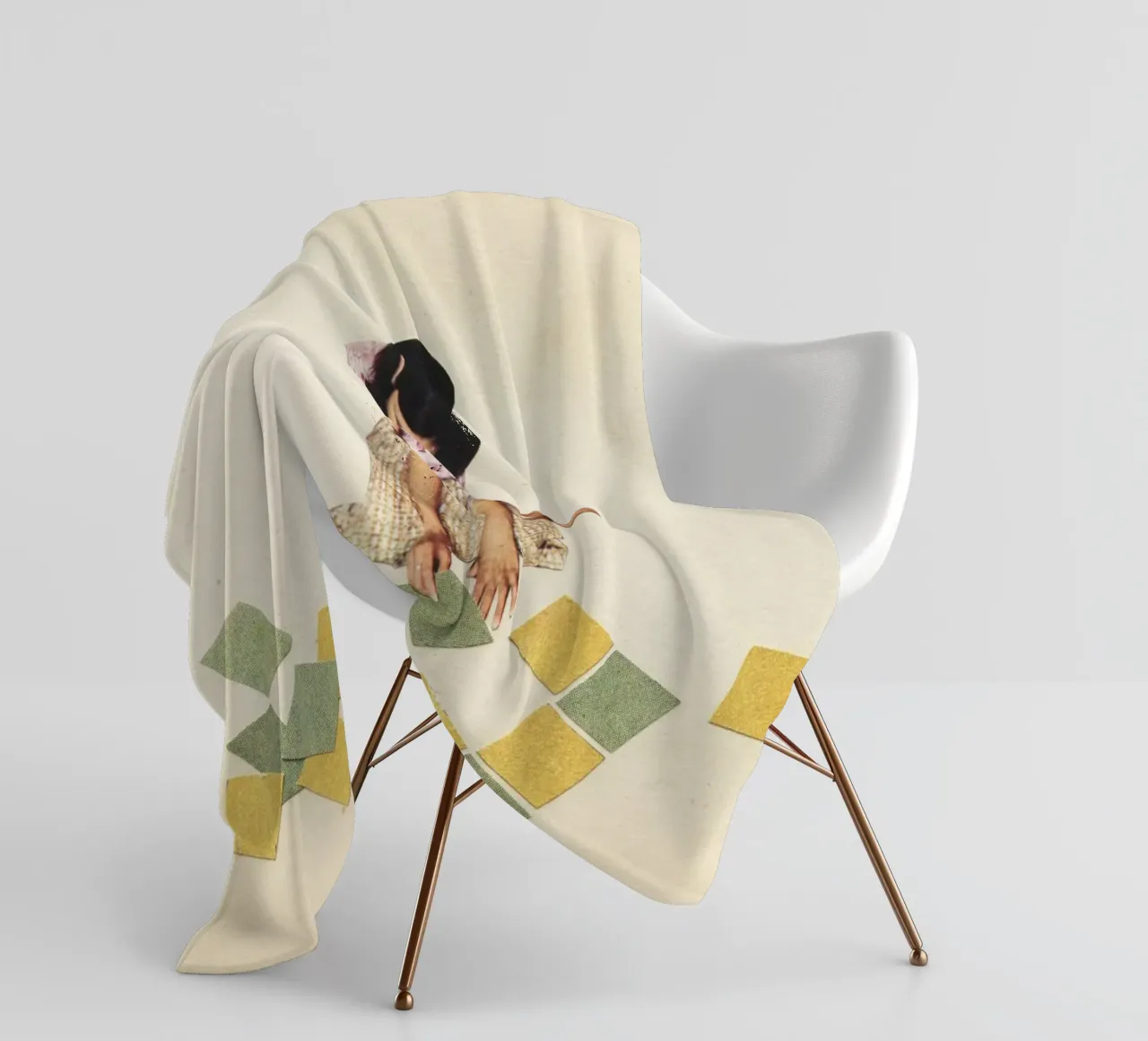 Work in Progress Fleecedecke von Cassia Beck Collage