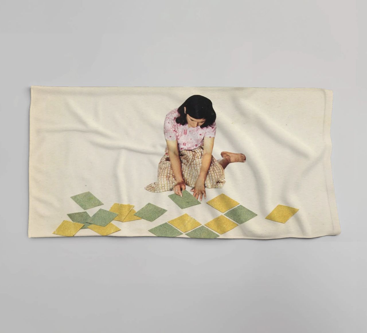 Work in Progress towel by Cassia Beck Collage