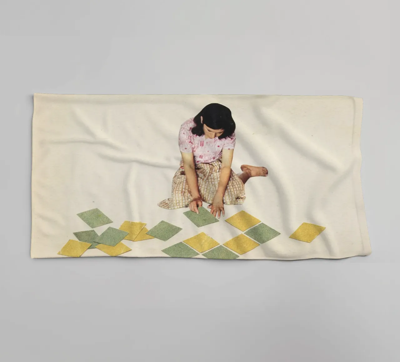 Work in Progress towel by Cassia Beck Collage