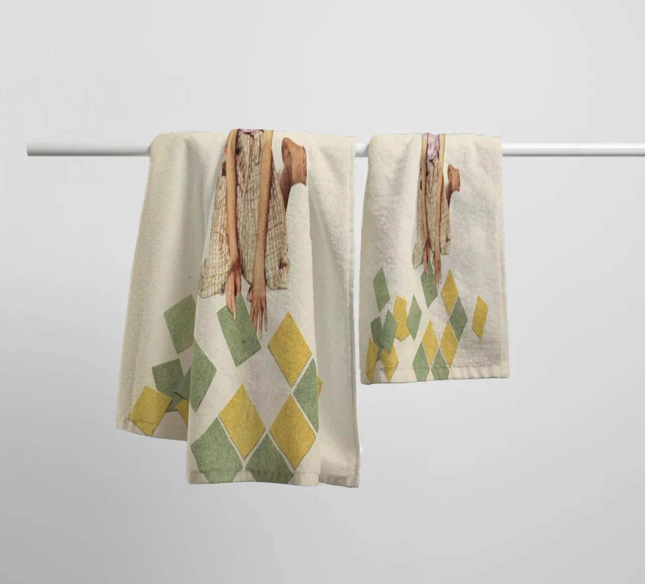 Work in Progress towel by Cassia Beck Collage